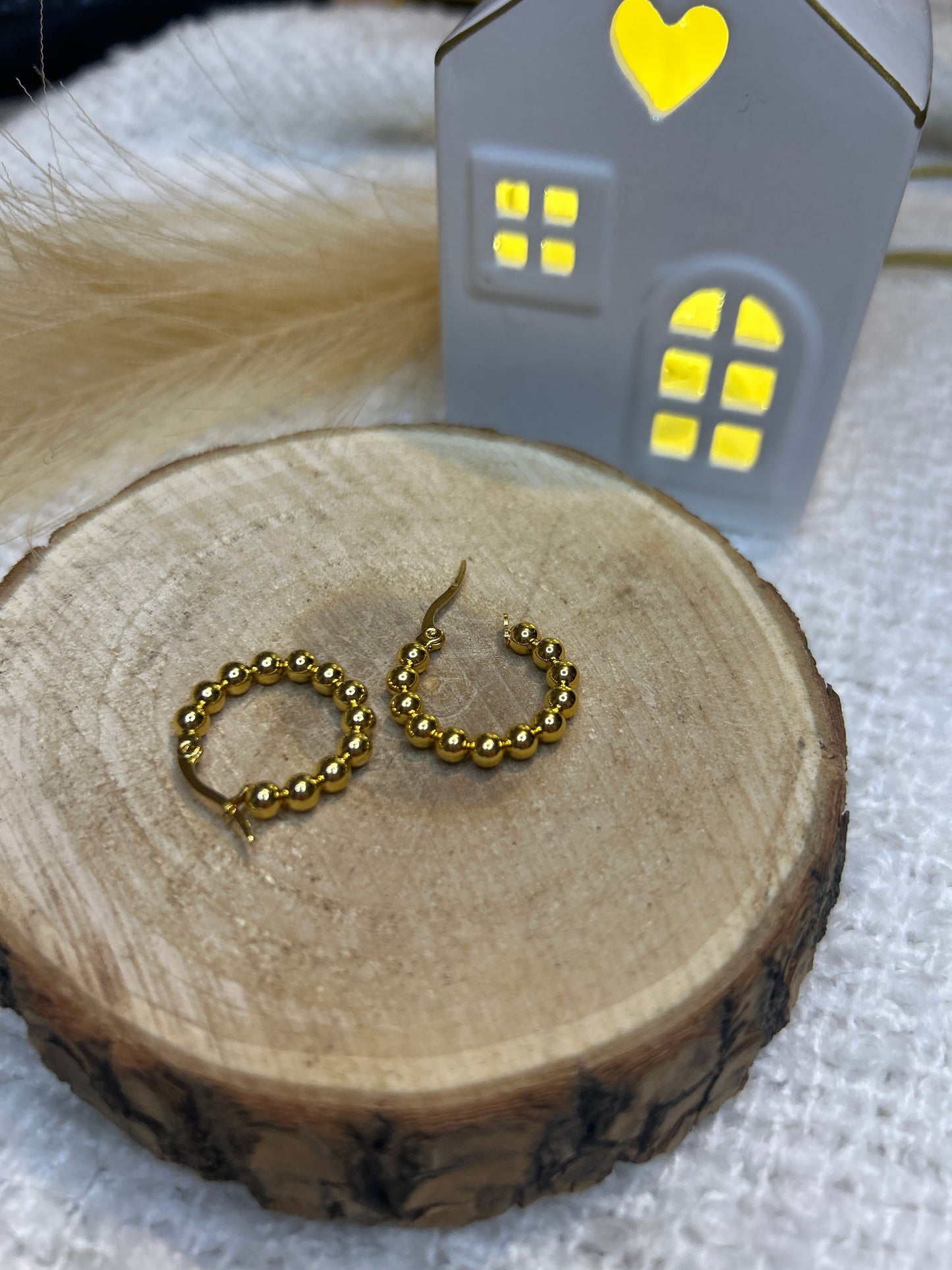 Créoles perles - doré