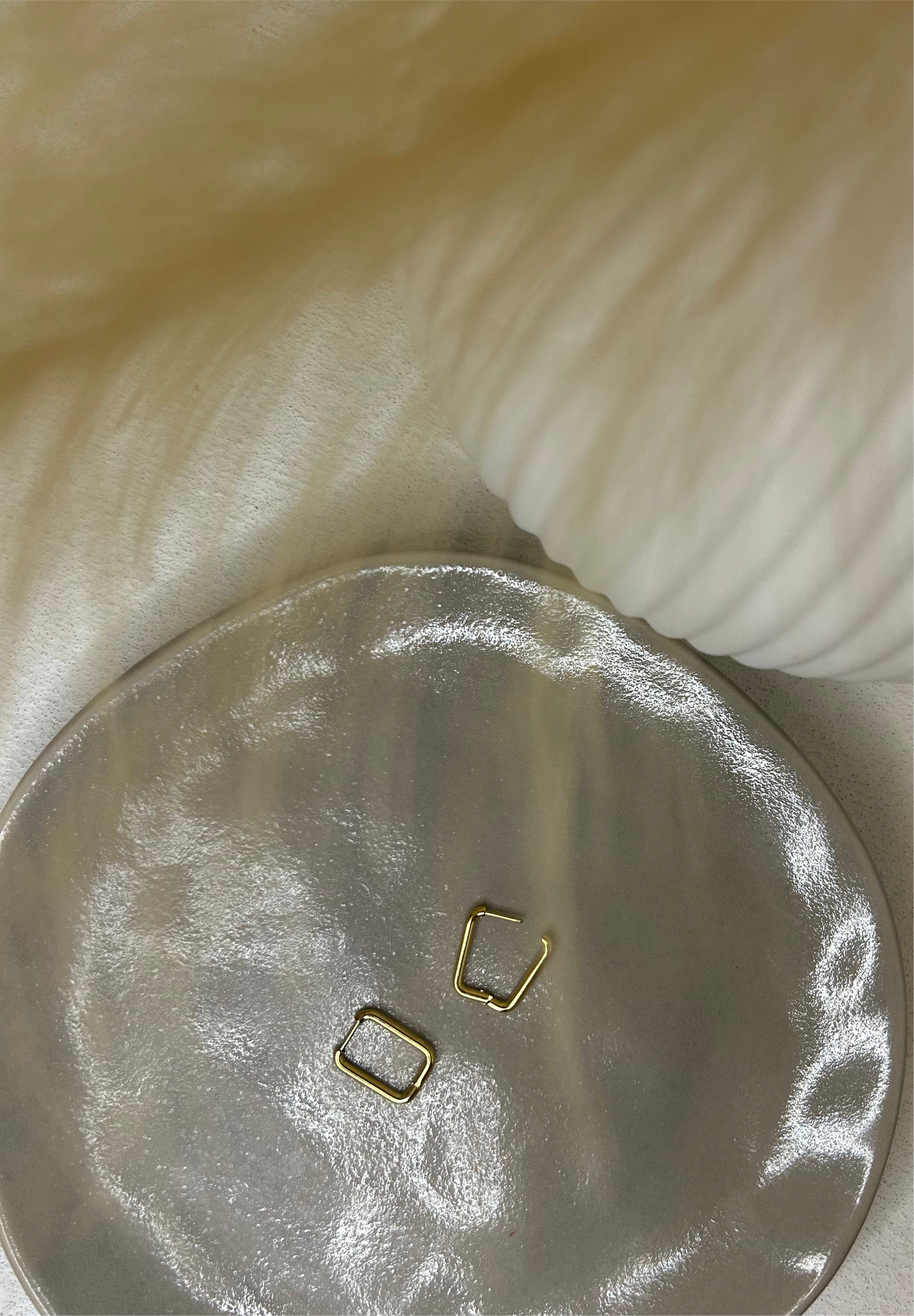 Créoles carrées - doré