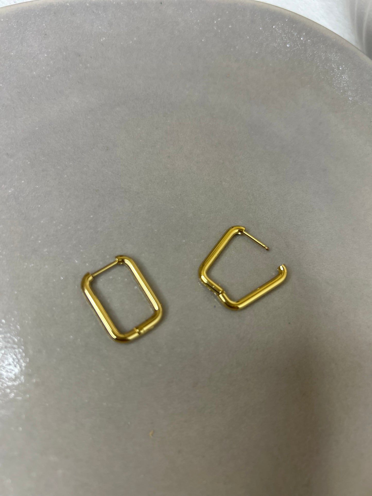 Créoles carrées - doré