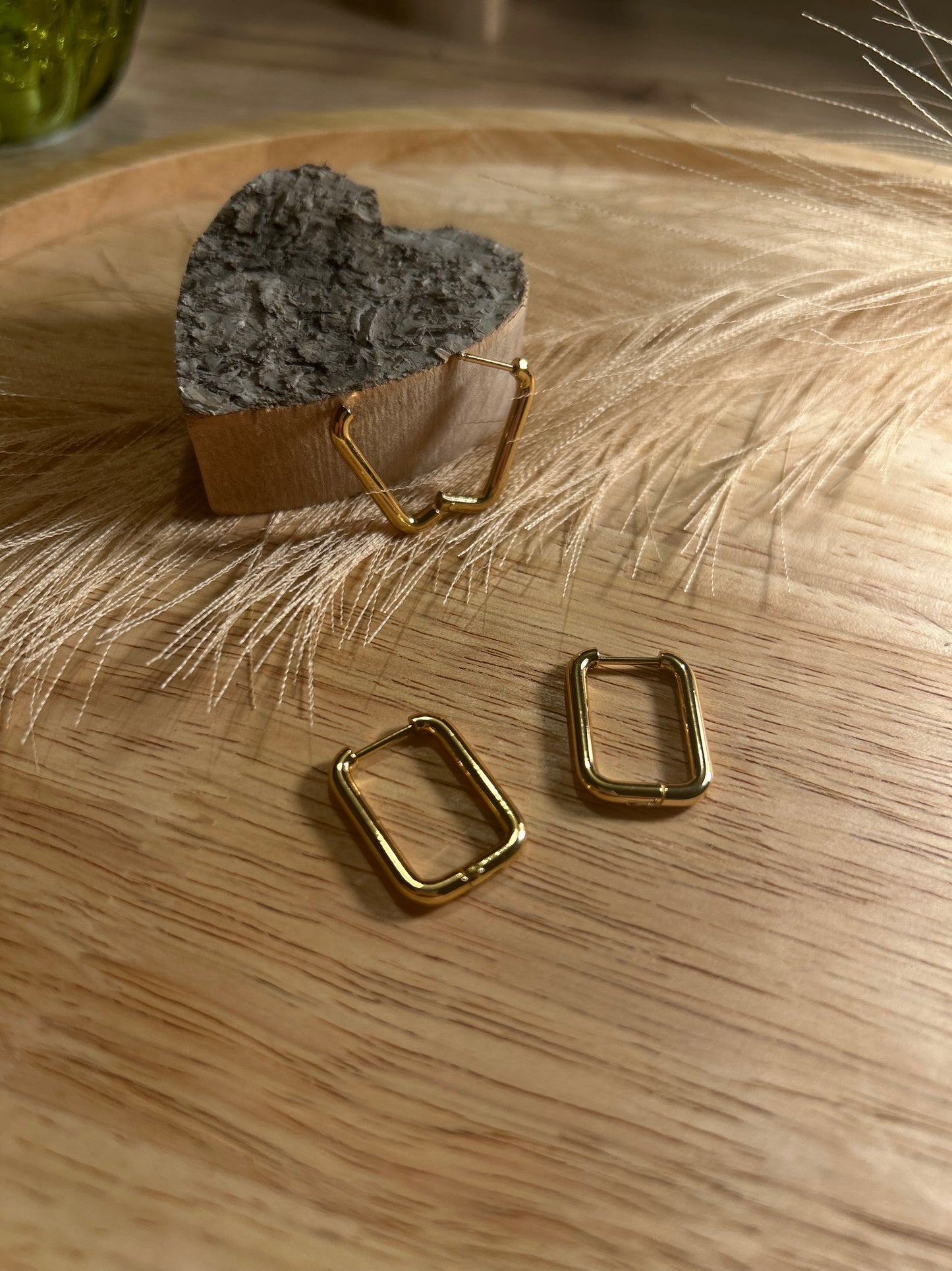 Créoles carrées - doré