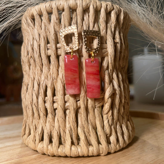 Claudine pendantes - effet pierre