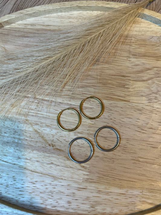 Créoles rondes - attache invisible